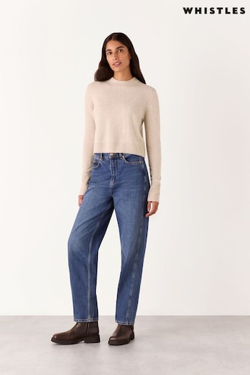 Whistles Cream Wool Cropped Sweater (AB3916) | £99