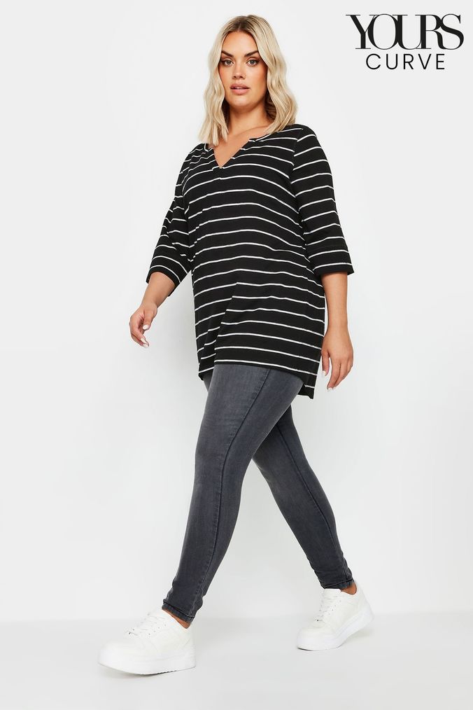 Buy Women s T Shirts Black Collared Tops Online Next UK