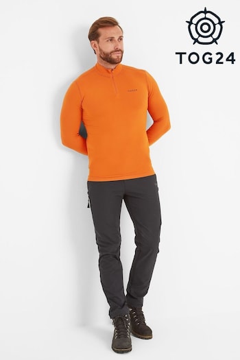 Tog 24 Orange Mens Snowdon Thermal Zip Neck Top (AB4517) | £0