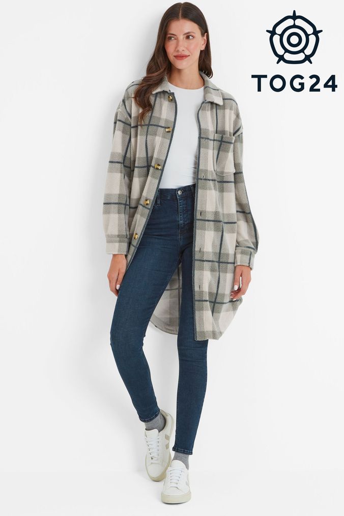 Buy Women s Grey Check Tartan Coatsandjackets Online Next UK