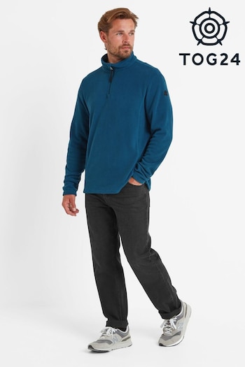 Tog 24 Blue Mens Revive Zip Neck Marine Fleece (AB4541) | £30