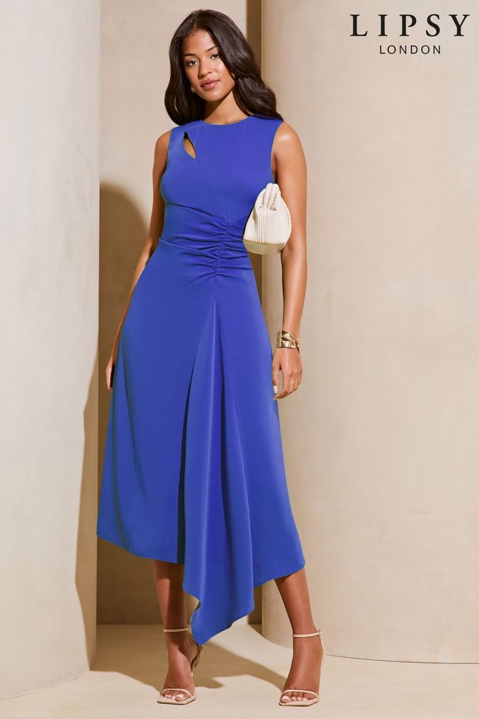 Lipsy sleeveless ruched jersey dress shop
