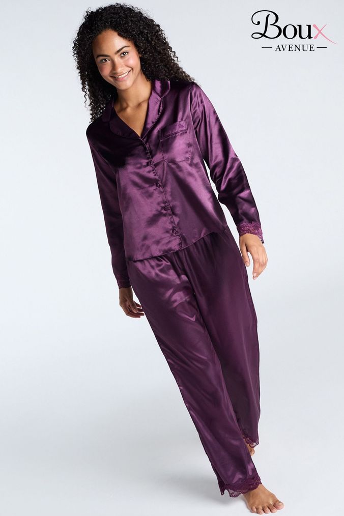 Buy Women s Purple Satin Nightwear Online Next UK