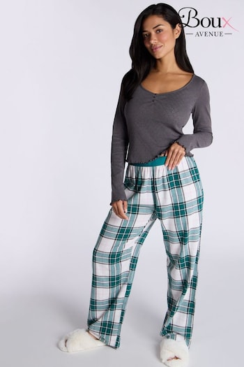 'Boux Avenue Pointelle Long Sleeve Top & Woven Joggers Set (AB4914) | £38