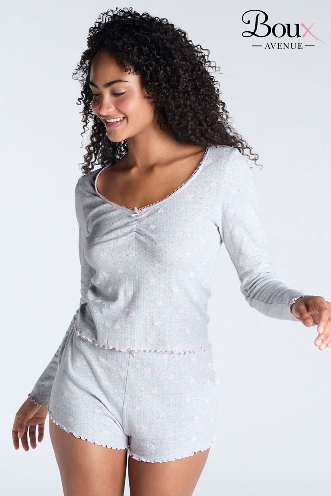 Buy Women s Pyjamas Long Sleeve Short Nightwear Online Next UK