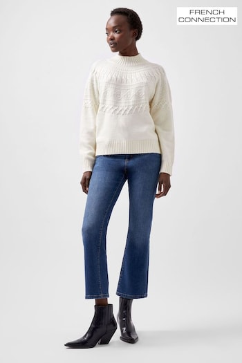 French Connection Cream Kessey High Neck Jumper (AB5395) | £69