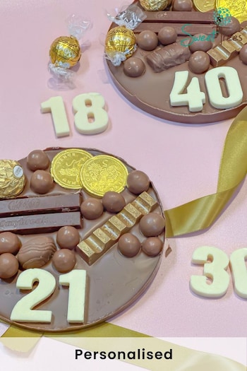 80th Birthday Chocolate Letterbox by Sweet Trees (AB5578) | £18