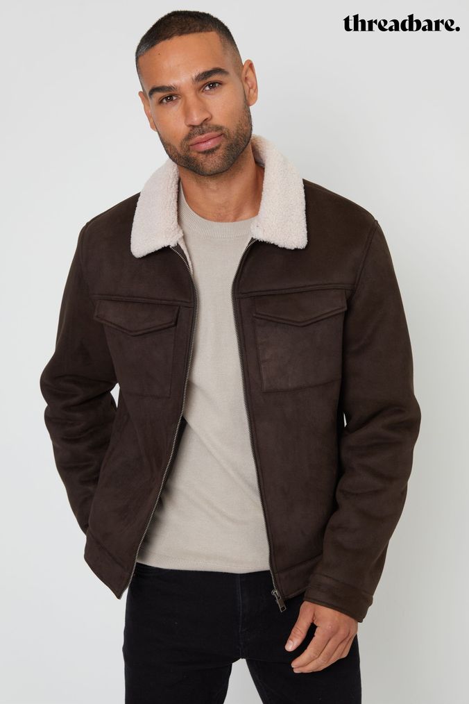 Borg aviator jacket mens shop