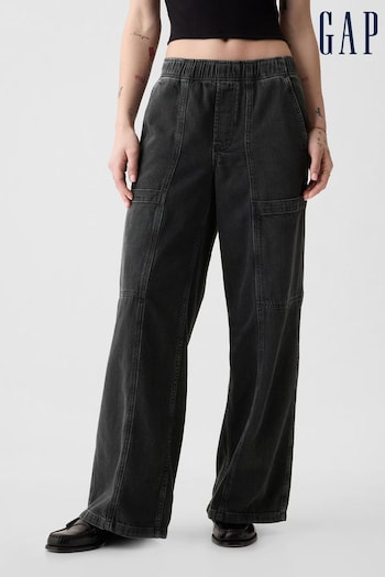 Gap Black High Waisted Utility Easy jeans Slim (AB5795) | £45