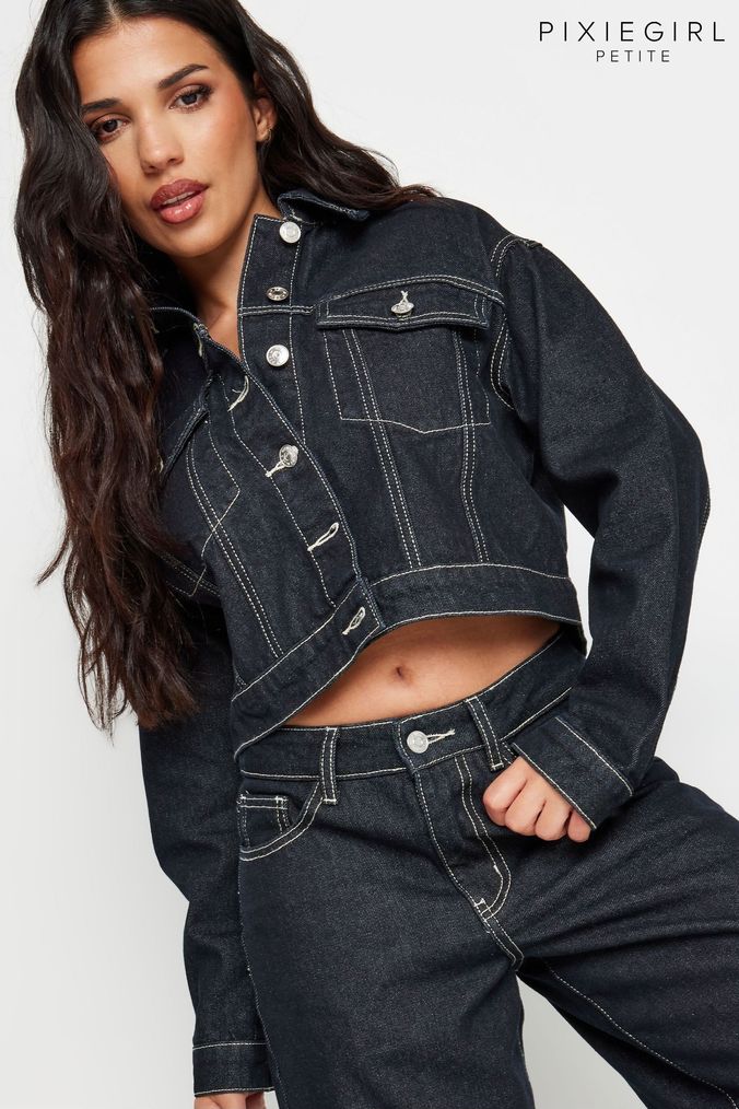 Next denim jacket petite top