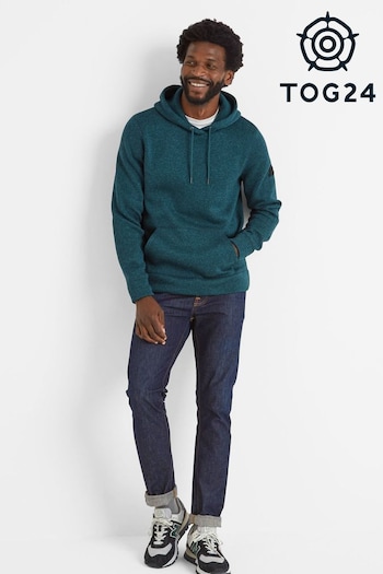 Tog 24 Green Mosby Mens Knitlook Fleece Hoodie (AB6047) | £40