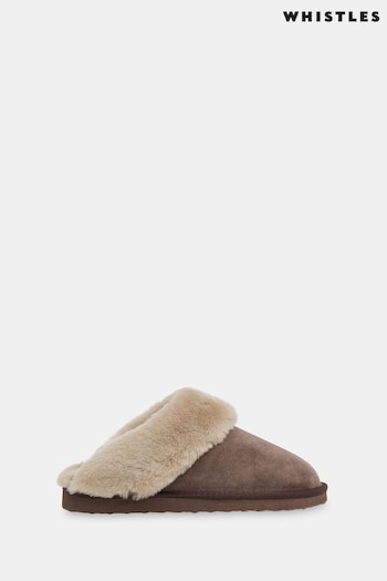 Whistles Nude Emilia Cuff Slippers (AB6057) | £65