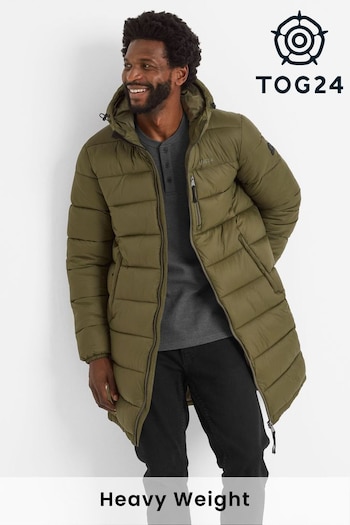 Tog 24 Green Mens Barnby Long Padded Jacket (AB6098) | £90