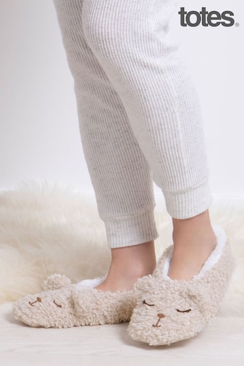 Totes Natural Ladies Novelty Footsie Slippers (AB6243) | £18