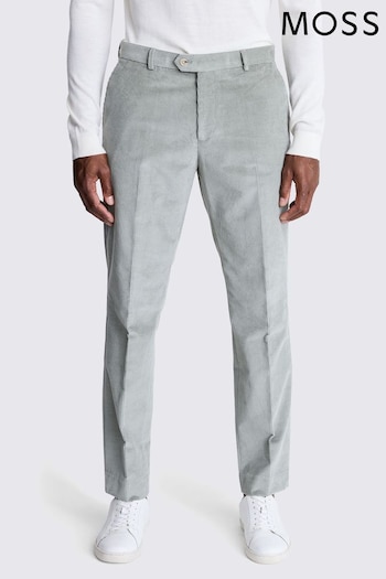 MOSS Grey Tailored Fit Sage Corduroy Trousers (AB6363) | £80