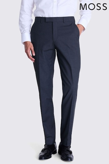 MOSS Grey Tailored Fit Stretch Trousers (AB6382) | £60