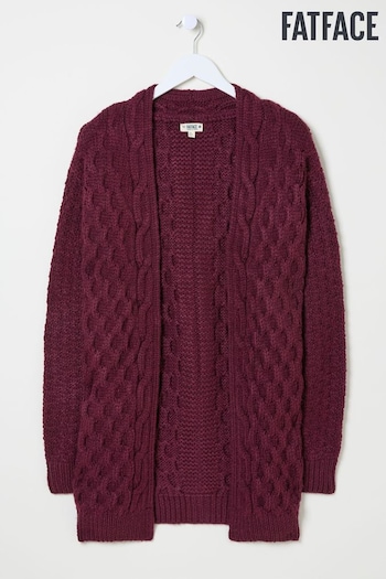 FatFace Plum Purple Ezzie Cardigan (AB6442) | £65