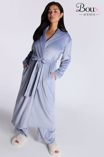 Boux Avenue Blue Velour Robe (AB6970) | £50