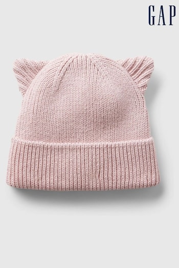 Gap Pink Cat Ear Beanie (Newborn-3yrs) (AB7466) | £12