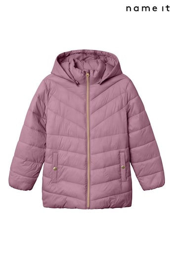 Name It Purple Blau Padded Hooded Jacket (AB8401) | £28