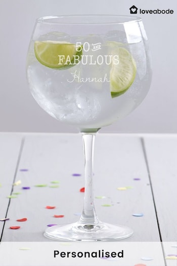 Personalised Fabulous Gin Glass (AB8565) | £20