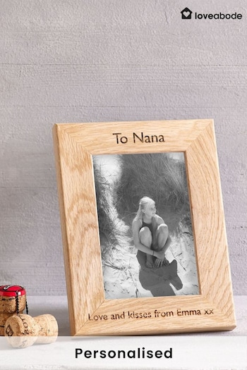 Personalised Oak Picture Frame (AB8616) | £25