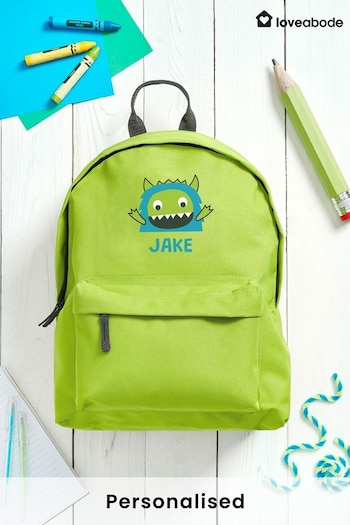 Loveabode Green Personalised Backpack (AB8617) | £20