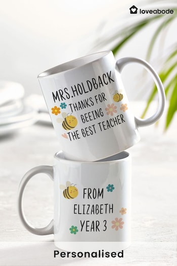 Loveabode Personalised Teacher Bee Mug (AB8687) | £15