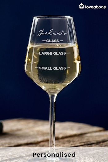 Personalised Wine Glass by Loveabode (AB8691) | £17