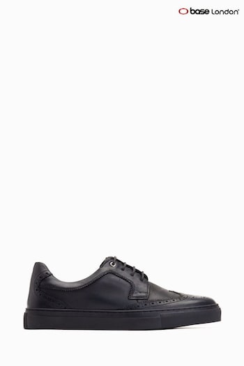 Base London Keller Lace Up Brogue Black Trainers (AB9267) | £65