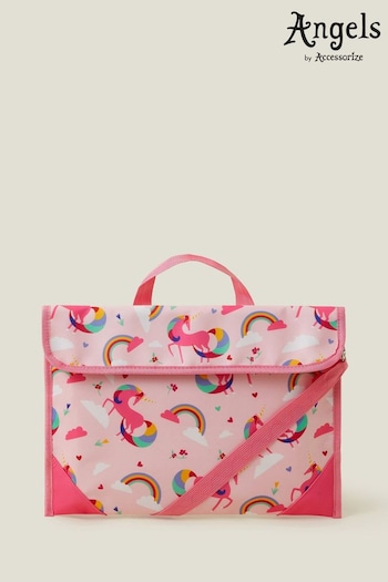 Angels By Accessorize Girls Pink Unicorn Book Bag (AB9349) | £15