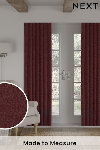 Wine Red Heavyweight Chenille Made to Measure Curtains (AB9508) | £100