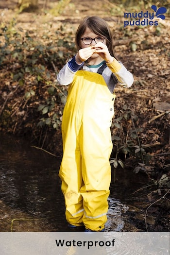 Muddy Puddles Yellow Muddy Puddles Waterproof Insulated Puddleflex Dungarees (AB9673) | £49