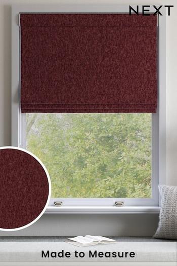 Wine Red Heavyweight Chenille Made to Measure Roman Blind (AB9711) | £79