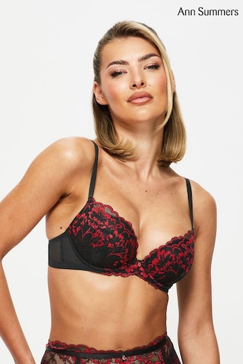 Ann Summers Black Sexy Lace Planet Padded Plunge Bra (AC0886) | £18