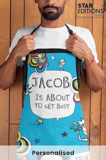 Personalised Get Busy Monster Tom Gates Apron by Star Editions (AC0956) | £25