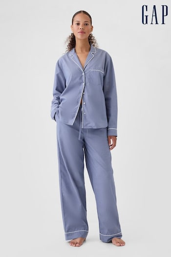 Gap Blue 100% Cotton Poplin Pyjama Bottoms (AC0975) | £25