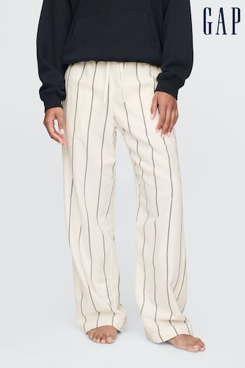 Gap Cream Softest Flannel Pinstripe Trousers (AC0978) | £25