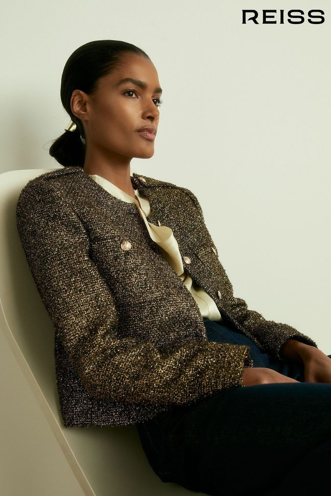 Metallic gold jacket women's hotsell