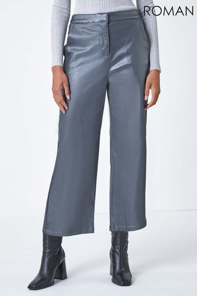 Buy Women s Wide Cropped Trousers Online Next UK