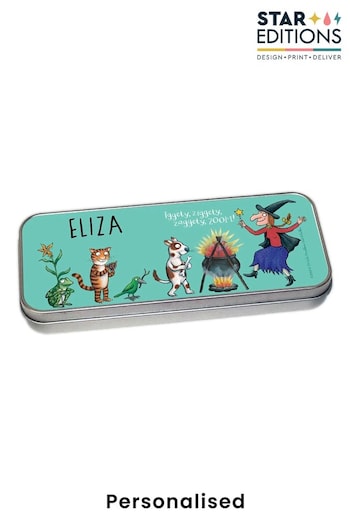 Star Editions Green Personalised Room On The Broom Pencil Tin (AC1470) | £15