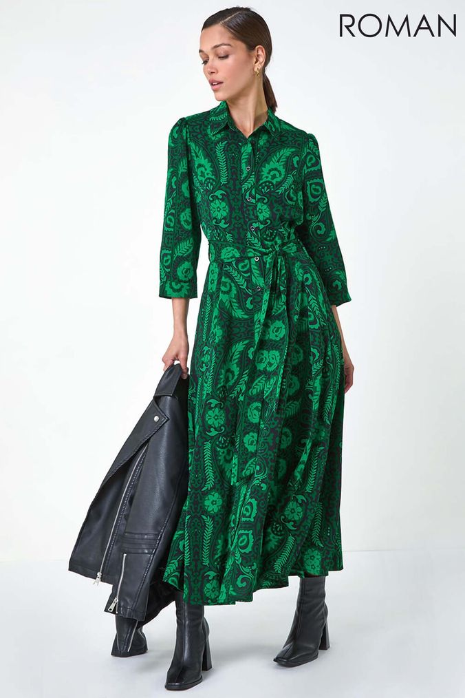 OnlinenevadaShops Buy Women s 14 Roman Midi The Shirt Dress 3 4 Sleeve Casual Dresses Online fusalp fernand padded ski jacket item