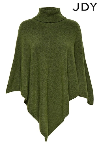 JDY Green Roll Neck Poncho (AC1637) | £0