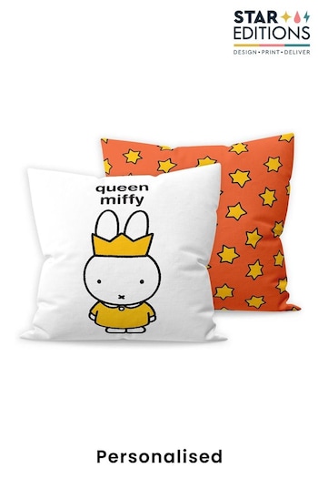 Star Editions Personalised Queen Miffy Black Cushions (AC1638) | £25