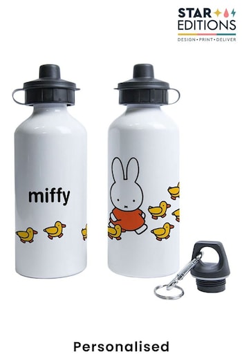 Star Editions Personalised Miffy and Friends White Water Bottle (AC1639) | £15