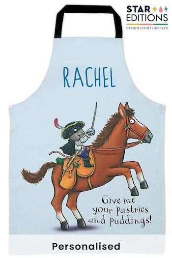 Star Editions Blue 100% Cotton Personalised Highway Rat Childrens Apron (AC1677) | £15