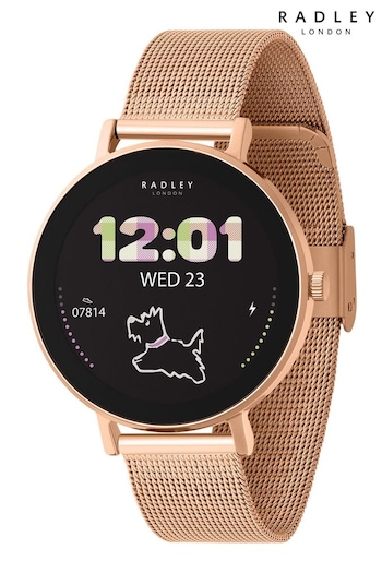 Radley Gold Series 28 Amoled Rose Gold Mesh Watch (AC2001) | £100