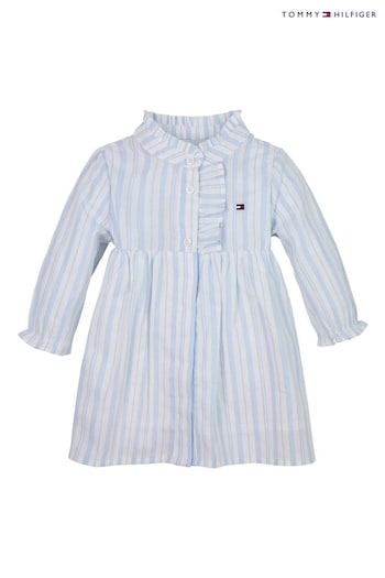 Tommy Hilfiger Blue Ithica Monotype Long Sleeved Dress (AC2219) | £55