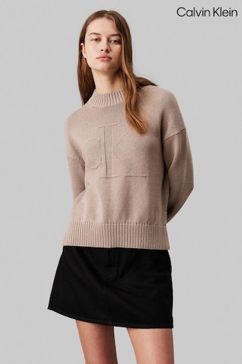 Calvin Must Klein Natural Intarsia Loose Jumper (AC2318) | £110