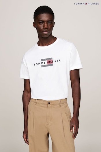 Tommy Hilfiger Blue Flag Embroidered T-Shirt (AC2480) | £55